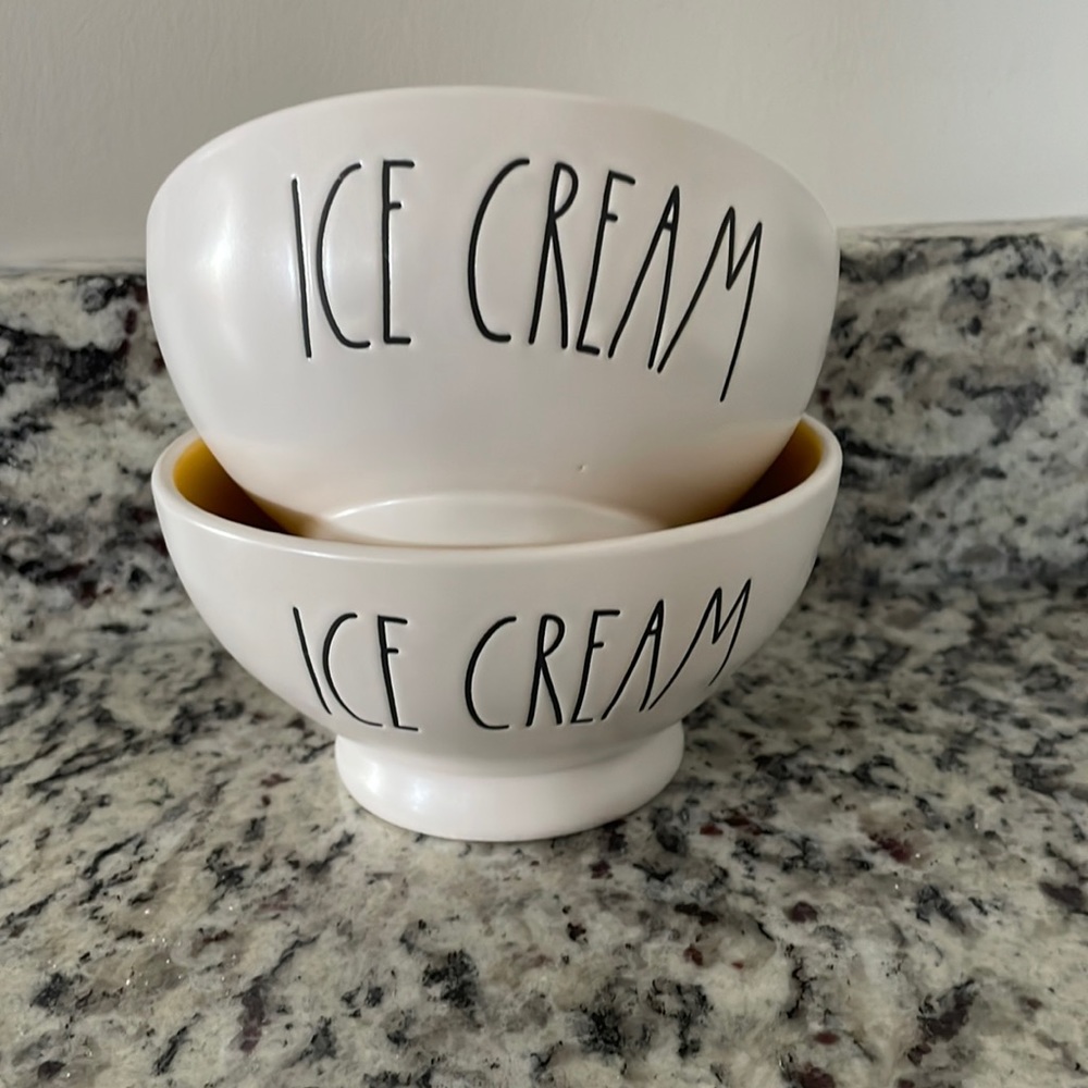 Rae Dunn Ice Cream Bowls — set of 2